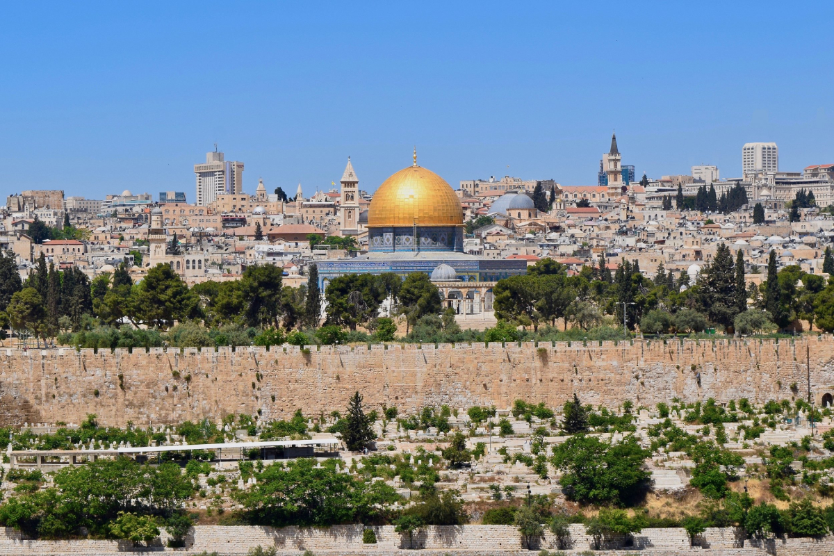 the temple mount, as seen from gethsemane