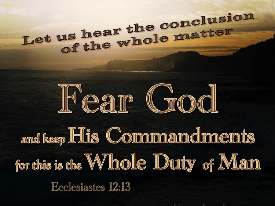 Ecclesiastes 12-13 Fear God And Keep His Commandments beige